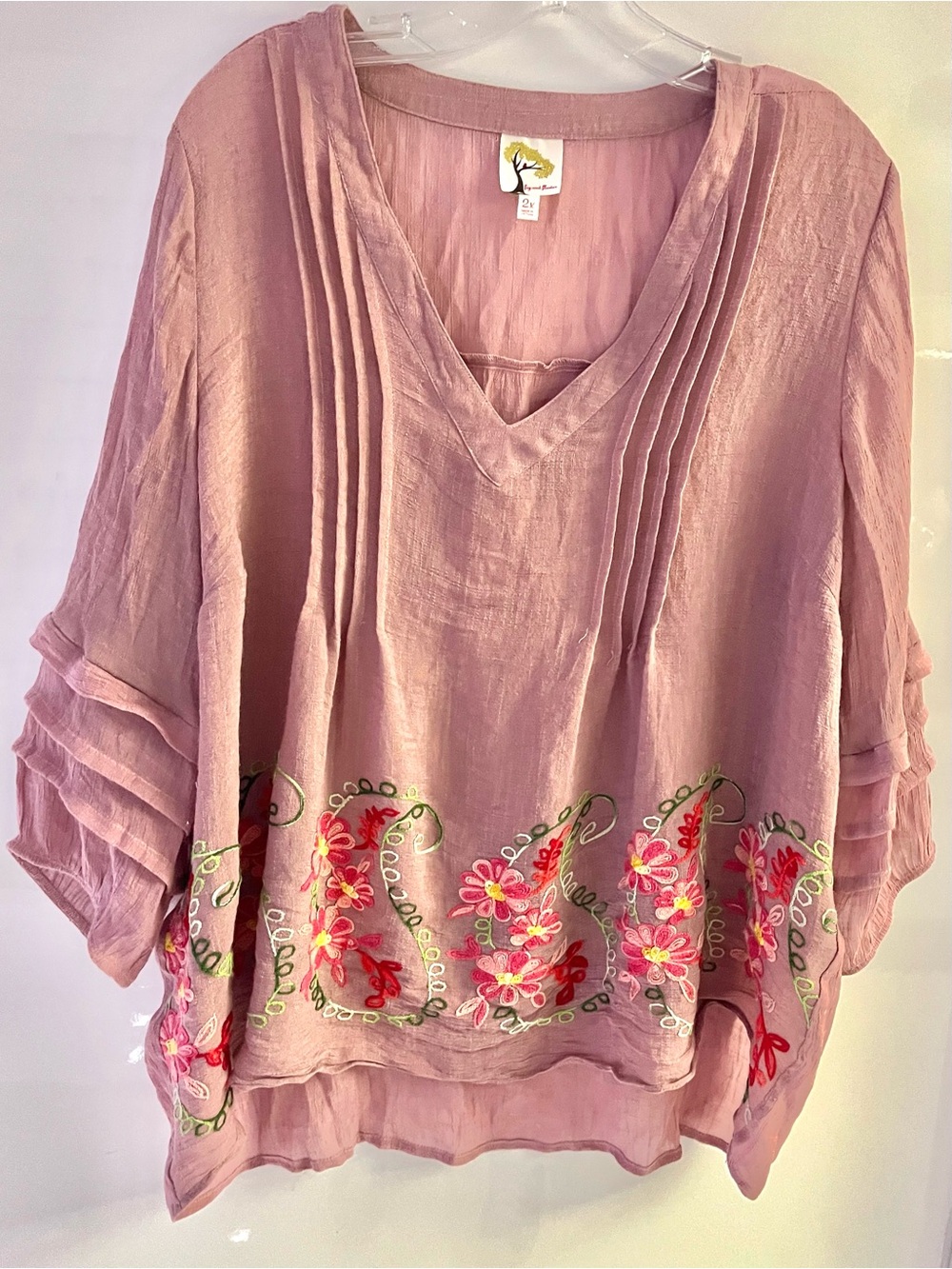 Fig & Flower Boho Peasant Blouse
